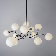 Люстра на штанге Zortes Blo ZRS.1178.12 цвет плафона/подвески Белый, цвет арматуры Черный-5