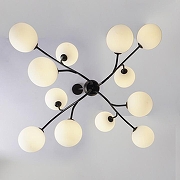 Люстра на штанге Zortes Blo ZRS.1178.12 цвет плафона/подвески Белый, цвет арматуры Черный-6