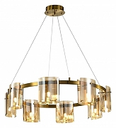 Люстра Zortes Rony ZRS.1200.08 цвет плафона/подвески Оранжевый, цвет арматуры Латунь-3