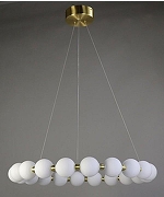 Люстра Zortes Kranz ZRS.1585.21 цвет плафона/подвески Белый, цвет арматуры Латунь-2