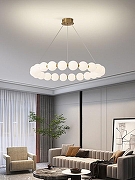 Люстра Zortes Kranz ZRS.1585.21 цвет плафона/подвески Белый, цвет арматуры Латунь-11