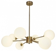 Люстра на штанге Zortes Blo ZRS.1777.08 цвет плафона/подвески Белый, цвет арматуры Латунь-1