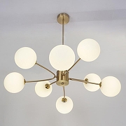 Люстра на штанге Zortes Blo ZRS.1777.08 цвет плафона/подвески Белый, цвет арматуры Латунь-5