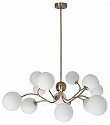 Люстра на штанге Zortes Blo ZRS.1777.12 цвет плафона/подвески Белый, цвет арматуры Латунь