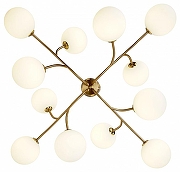 Люстра на штанге Zortes Blo ZRS.1777.12 цвет плафона/подвески Белый, цвет арматуры Латунь-6