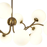 Люстра на штанге Zortes Blo ZRS.1777.12 цвет плафона/подвески Белый, цвет арматуры Латунь-7