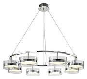 Люстра Zortes Donut ZRS.1802.08 цвет плафона/подвески Прозрачный, цвет арматуры Хром-1