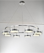 Люстра Zortes Donut ZRS.1802.08 цвет плафона/подвески Прозрачный, цвет арматуры Хром-3