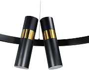Люстра Zortes Tweeny ZRS.1828.60 цвет плафона/подвески Белый, Латунь, Черный, цвет арматуры Черный-6
