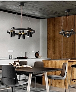 Люстра Zortes Tweeny ZRS.1828.60 цвет плафона/подвески Белый, Латунь, Черный, цвет арматуры Черный-8