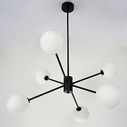 Люстра на штанге Zortes Ragy ZRS.1883.6 цвет плафона/подвески Белый, цвет арматуры Черный-6