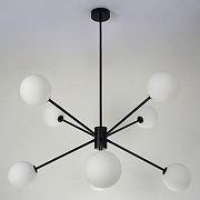 Люстра на штанге Zortes Ragy ZRS.1883.8 цвет плафона/подвески Белый, цвет арматуры Черный-3