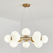 Люстра Zortes Blume ZRS.1895.04 цвет плафона/подвески Белый, цвет арматуры Латунь-5