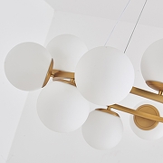 Люстра Zortes Blume ZRS.1895.04 цвет плафона/подвески Белый, цвет арматуры Латунь-9