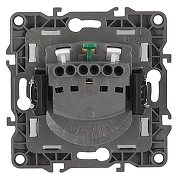 Розетка с заземлением, без рамки Эра 12-2101 Б0014679 цвет Серый-1