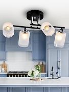 Люстра на штанге Rivoli Marielle Б0051982 цвет плафона/подвески Белый, цвет арматуры Хром, Черный-2