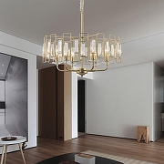 Люстра Rivoli Waltraud Б0052465 цвет плафона/подвески Прозрачный, цвет арматуры Золото-3