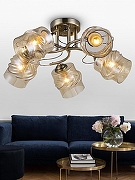 Люстра Rivoli Carmela Б0052677 цвет плафона/подвески Тонированный, цвет арматуры Бронза-3