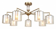 Люстра на штанге Rivoli Adelina Б0062137 цвет плафона/подвески Шампань, цвет арматуры Латунь