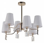 Люстра на штанге Rivoli Cristal Б0062113 цвет плафона/подвески Белый, Прозрачный, цвет арматуры Золото