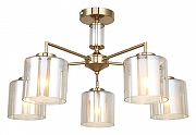 Люстра на штанге Rivoli Adelina Б0062136 цвет плафона/подвески Шампань, цвет арматуры Латунь