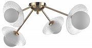 Люстра Rivoli Jacqueline Б0066412 цвет плафона/подвески Белый, цвет арматуры Золото