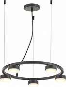 Люстра Rivoli Leontina Б0066428 цвет плафона/подвески Черный, цвет арматуры Черный-1