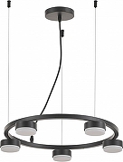 Люстра Rivoli Leontina Б0066428 цвет плафона/подвески Черный, цвет арматуры Черный-2