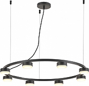 Люстра Rivoli Leontina Б0066438 цвет плафона/подвески Черный, цвет арматуры Черный-1