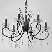 Люстра Rivoli Anamaria Б0066477 цвет плафона/подвески Прозрачный, цвет арматуры Черный-3