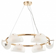 Люстра Rivoli Mariana Б0066491 цвет плафона/подвески Белый, цвет арматуры Золото-1