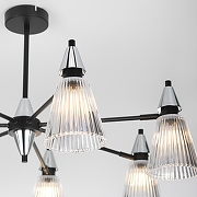 Люстра на штанге Rivoli Briana Б0066495 цвет плафона/подвески Дымчатый, цвет арматуры Хром, Черный-10