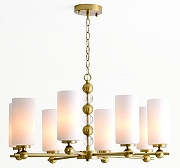 Люстра Rivoli Antonella Б0068071 цвет плафона/подвески Белый, цвет арматуры Латунь, Прозрачный-1