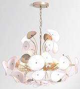 Люстра Rivoli Albertina Б0068032 цвет плафона/подвески Белый, Золото, цвет арматуры Золото-1