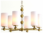 Люстра Rivoli Antonella Б0068107 цвет плафона/подвески Белый, цвет арматуры Латунь, Прозрачный