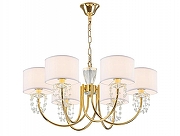 Люстра Newport OLIVIA М0070359 цвет плафона/подвески Белый, Прозрачный, цвет арматуры Золото