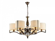 Люстра Newport MISSOURI М0070499 цвет плафона/подвески Бежевый, цвет арматуры Латунь, Прозрачный