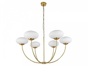 Люстра Newport KARINA М0071163 цвет плафона/подвески Белый, цвет арматуры Латунь