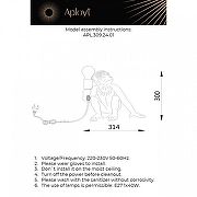 Зверь световой Aployt Magali APL.309.24.01 цвет арматуры Черный-10