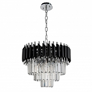 Люстра Natali Kovaltseva Darian DARIAN 76017/5C CHROME BLACK цвет плафона/подвески Прозрачный, Черный, цвет арматуры Хром-1
