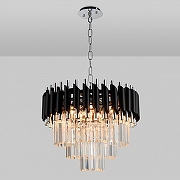 Люстра Natali Kovaltseva Darian DARIAN 76017/5C CHROME BLACK цвет плафона/подвески Прозрачный, Черный, цвет арматуры Хром-3