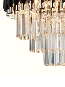 Люстра Natali Kovaltseva Darian DARIAN 76017/5C CHROME BLACK цвет плафона/подвески Прозрачный, Черный, цвет арматуры Хром-5