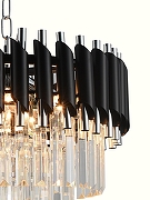 Люстра Natali Kovaltseva Darian DARIAN 76017/5C CHROME BLACK цвет плафона/подвески Прозрачный, Черный, цвет арматуры Хром-6
