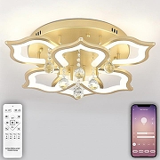 Люстра Natali Kovaltseva FLOREL INNOVATION STYLE 83052 цвет плафона/подвески Белый, Золото, Прозрачный, цвет арматуры Золото-3