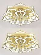 Люстра Natali Kovaltseva FLOREL INNOVATION STYLE 83053 цвет плафона/подвески Белый, Золото, Прозрачный, цвет арматуры Золото-4