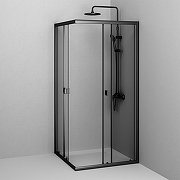 Душевой уголок AM.PM Sense 90х90 W76G-403-9090-BT профиль Черный матовый стекло прозрачное-6