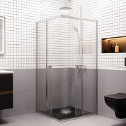 Душевой уголок AM.PM Sense 90х90 W76G-403-9090-MT профиль Хром матовый стекло прозрачное-2