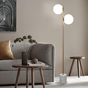 Торшер Eurosvet Marbella 01158/2 латунь цвет плафона/подвески Белый, цвет арматуры Белый, Латунь-1