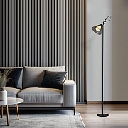 Торшер Eurosvet Enigma 01187/1 черный цвет плафона/подвески Черный, цвет арматуры Черный-4