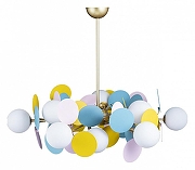 Люстра на штанге Loft it Mat1sse 10008/12 mult цвет плафона/подвески Белый, цвет арматуры Золото